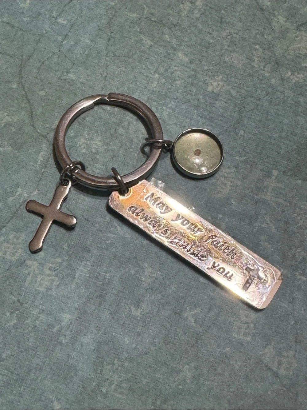 MAY YOUR FAITH ALWAYS GUIDE YOU KEYCHAIN